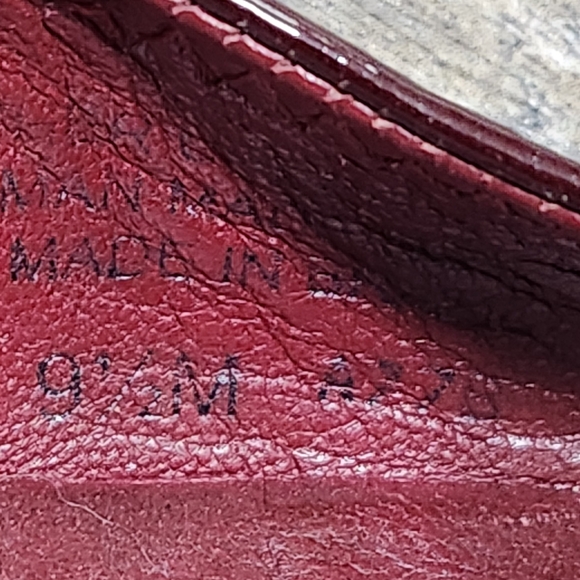 Tory Burch Burgundy Patent Leather Wedge Pumps, Made In Brazil, Women's Size 9.5 - Picture 10 of 13